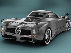 pagani zonda f rigged 3D 模型