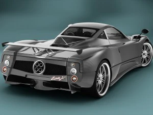 pagani zonda f rigged 3D Model