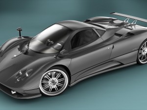 pagani zonda f rigged 3D 模型