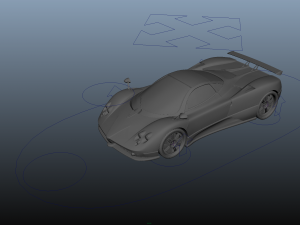 pagani zonda f rigged 3D 模型