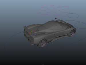 pagani zonda f rigged 3D 模型