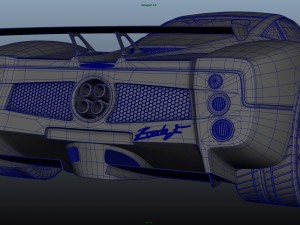 pagani zonda f rigged 3D 模型
