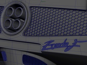 pagani zonda f rigged 3D 模型