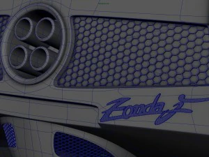 pagani zonda f rigged 3D Model