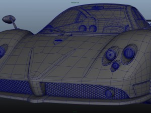 pagani zonda f rigged 3D 模型