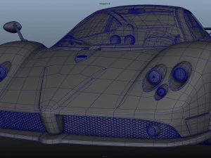 pagani zonda f rigged 3D Model