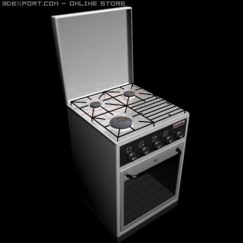 stove 3D Model .c4d .max .obj .3ds .fbx .stl .blend
