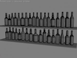 35 bottles of whisky 3D 模型