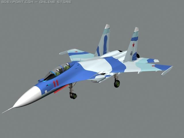 su 30mki 3D Model .c4d .max .obj .3ds .fbx .stl .blend