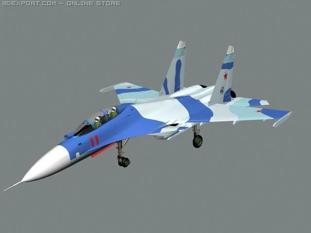 su 30mki 3D Model .c4d .max .obj .3ds .fbx .stl .blend 