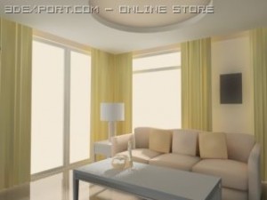 apartment living 3D Model