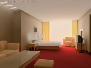 apartment bedroom 3D Model