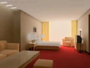 apartment bedroom 3D Model