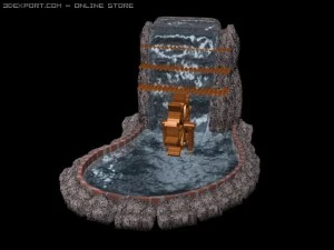 ca&iacute;da de agua mini Modelo 3D