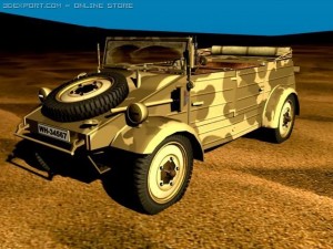 volkswagen typ 82 kuebelwagen 3D Model