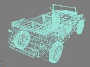 volkswagen typ 82 kuebelwagen 3D Model