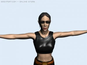 x garota Modelo 3D