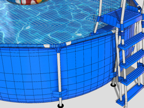 BestWay Frame Water Pool Low-poly 3D Model