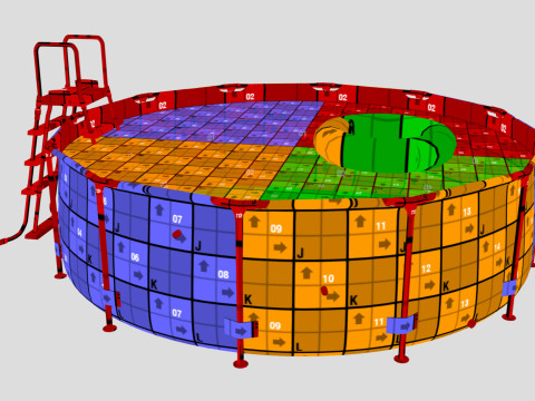 BestWay Frame Water Pool Low-poly 3D Model