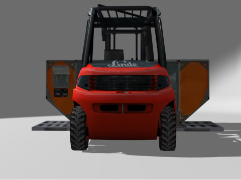 Linde Forklift Trucks H50 Low-poly 3D मॉडल