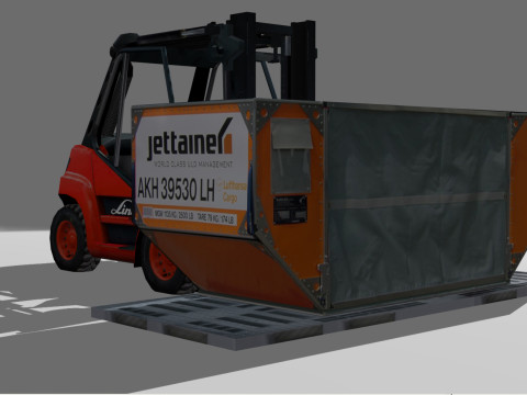 Linde Forklift Trucks H50 Low-poly 3D मॉडल