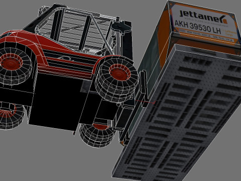 Linde Forklift Trucks H50 Low-poly 3D मॉडल