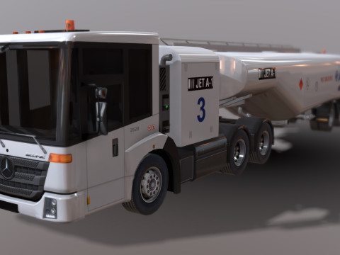 Mercedes Econic refueller Low-poly Modelo 3D