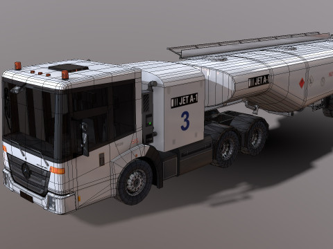 Mercedes Econic refueller Low-poly Modelo 3D