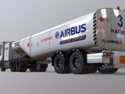 Mercedes Econic refueller Low-poly Modelo 3D