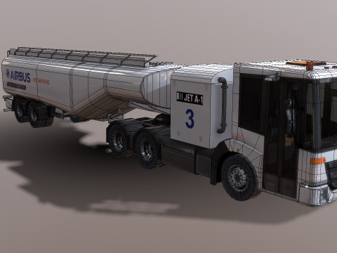 Mercedes Econic refueller Low-poly Modelo 3D