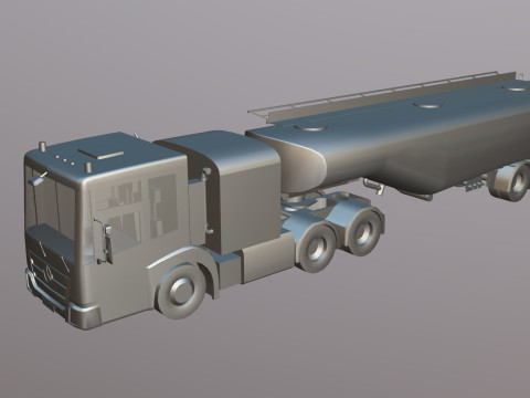 Mercedes Econic refueller Low-poly Modelo 3D