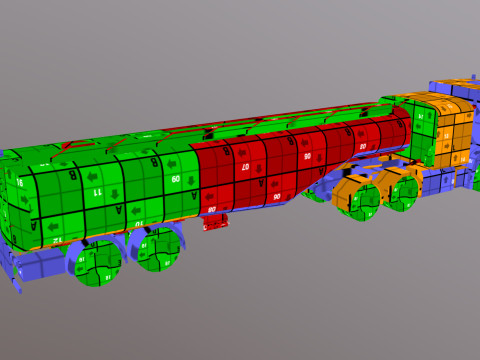 Mercedes Econic refueller Low-poly Modelo 3D