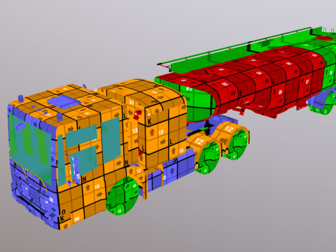 Mercedes Econic refueller Low-poly Modelo 3D