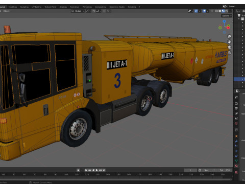 Mercedes Econic refueller Low-poly Modelo 3D