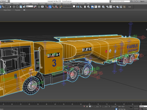 Mercedes Econic refueller Low-poly Modelo 3D