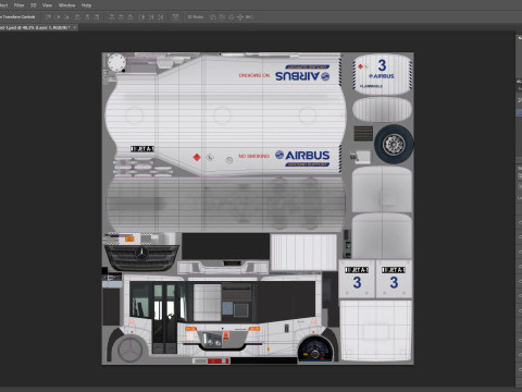 Mercedes Econic refueller Low-poly Modelo 3D