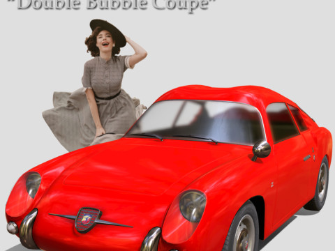 Fiat 1959 Abarth 750GT Double Bubble Coupe 3Dモデル