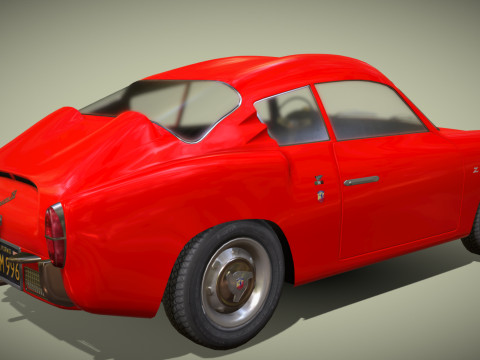 Fiat 1959 Abarth 750GT Double Bubble Coupe Modelo 3D