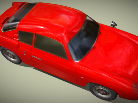 Fiat 1959 Abarth 750GT Double Bubble Coupe Modelo 3D