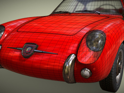 Fiat 1959 Abarth 750GT Double Bubble Coupe Modelo 3D