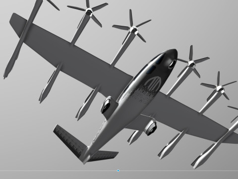 Archer EVTOL Low-poly Modelo 3D