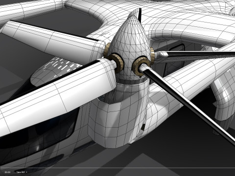 Archer EVTOL Low-poly Modelo 3D