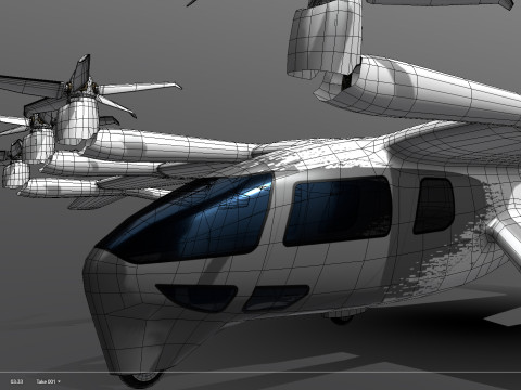 Archer EVTOL Low-poly Modelo 3D