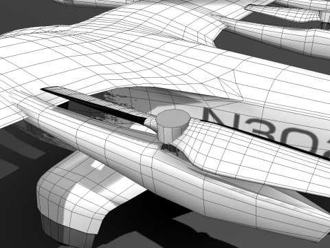 Archer EVTOL Low-poly Modelo 3D