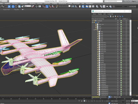 Archer EVTOL Low-poly Modelo 3D