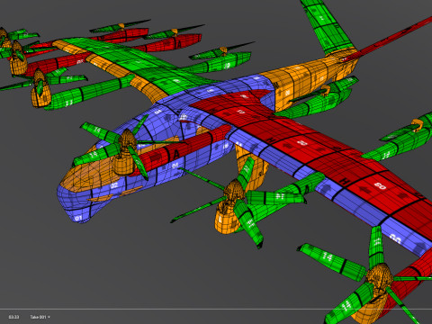 Archer EVTOL Low-poly Modelo 3D