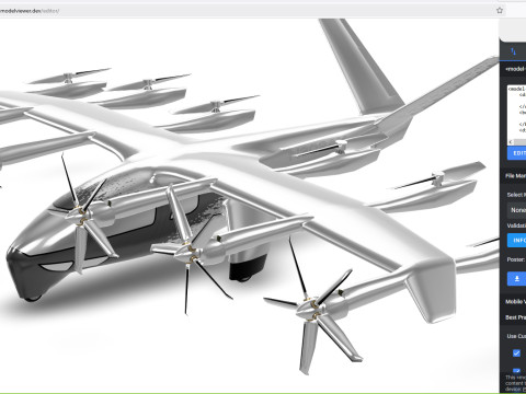 Archer EVTOL Low-poly Modelo 3D