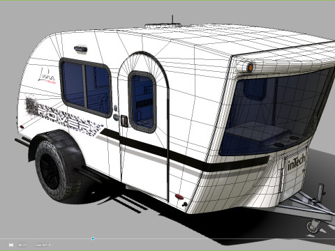 InTech Luna Rover camper 3D 모델