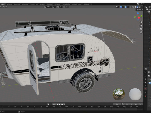 InTech Luna Rover camper 3D 모델