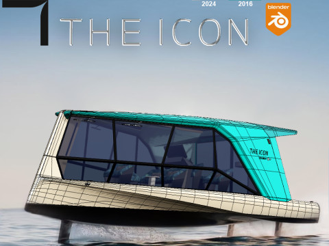 TYDE ICON Electric Yacht 3D Модель